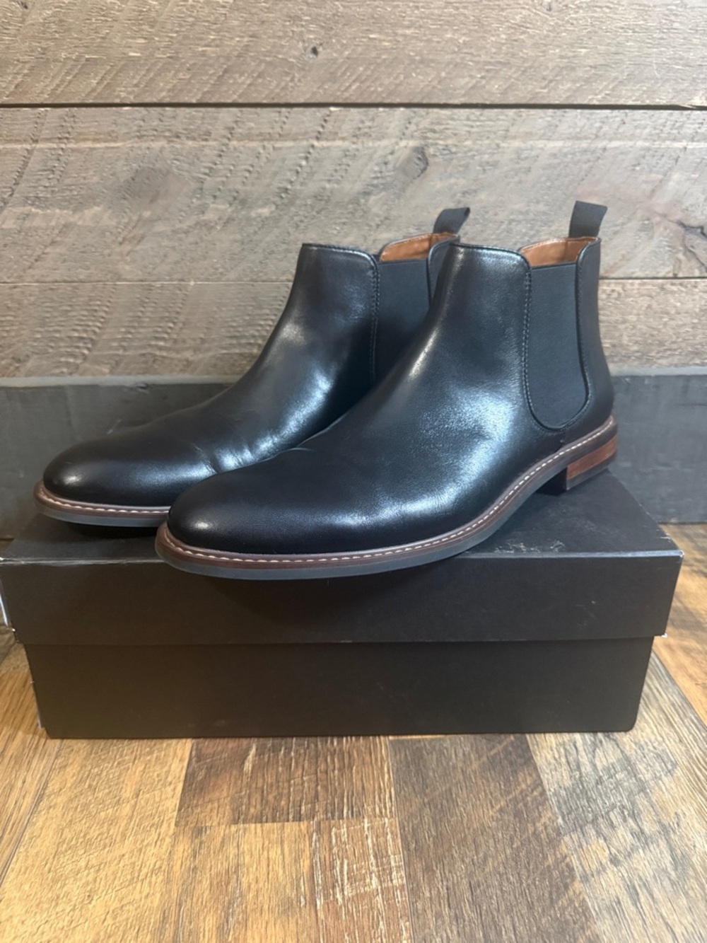 Beckett Simonon Morgen Chelsea Boots Black Leather Size 10.5 Men